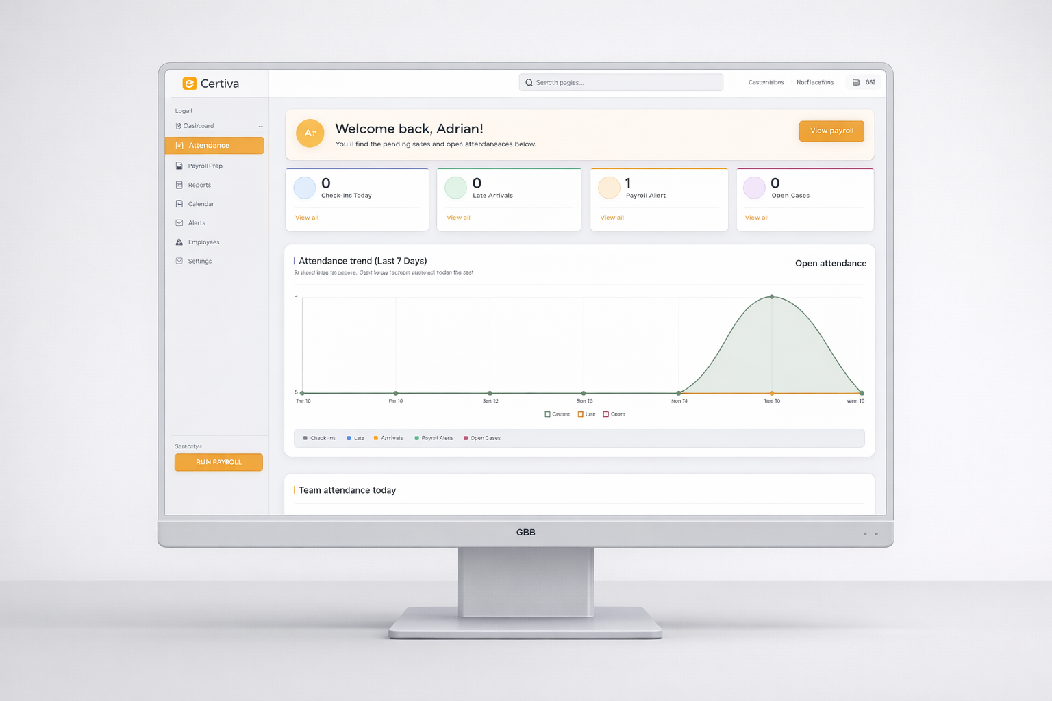 Payroll tasks organized by period